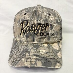 Ranger Boats Hat Camo Snapback Mens OSFM Gray Embroidered Fishing Cap